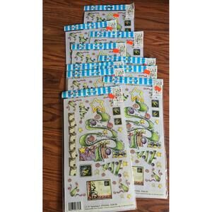 Bundle of 10 Christmas tree rub on transfers